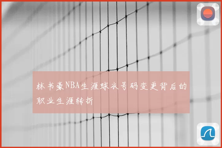 林书豪NBA生涯球衣号码变更背后的职业生涯转折